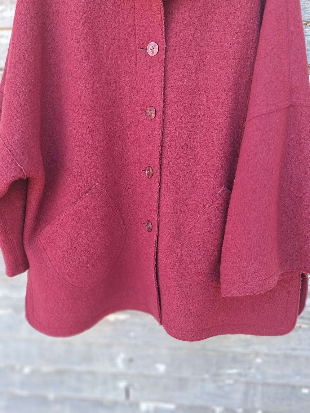 J. Jill Button-Front Cape Sweater Wool Blend Size Medium - Picture 3 of 6